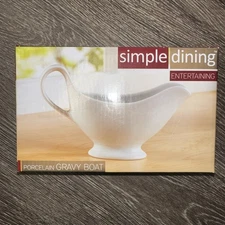 Simple Dining Ceramic Gravy Sauce Boat White Porcelain