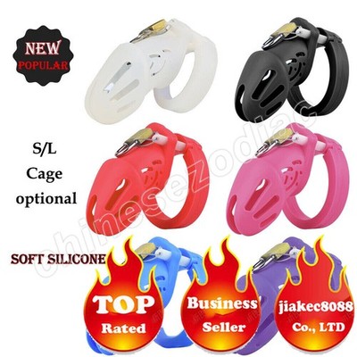 New Upgrade Male Chastity Cage 5 Ring Sissy Chastity Cage Accessories Restrain