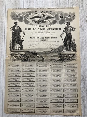 Comet Mining Compagny of Utah. Jahr 1883.