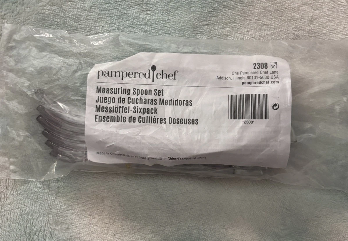 PAMPERED CHEF Measuring Spoons Set 6 Spoons In Set 2308 Sealed NEW