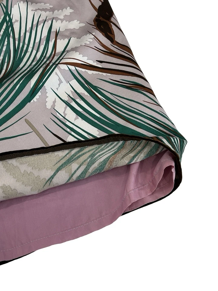 Falda Nanette Lepore Línea A Talla 6 Púrpura Forrada Pino Estampado De Colección Foto 3 de 4