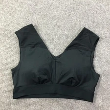 Tommie Copper Sports Bra Womens Large Black Activewear Shoulder Support Gym Yoga