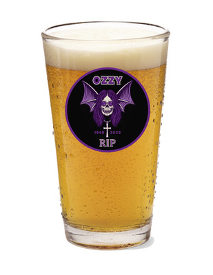 Ozzy Osbourne (RIP) - Rock and Roll - 16oz Pint Beer Glass Handcrafted Liquor 25