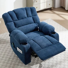 Extended Wider Heavy Duty Massage Recliner Chair Sofa with Heating Vibration