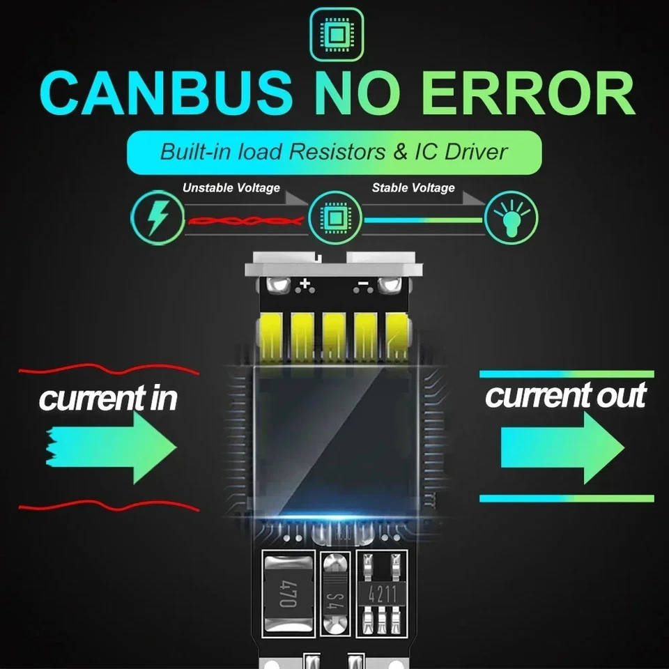 2pc W5W T10 Led Bulbs 6000K 168 194 Led 5w5 Car Interior Light Signal Lamp White - Image 3 of 4