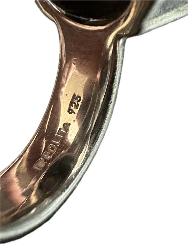 ANILLO IPPOLITA 925 DENIM AZUL ROCA CARAMELO GRANDE PIEDRA REDONDA TALLA 7 VINTAGE Foto 2 de 4