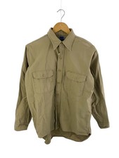HERCULES Long Sleeve Shirt, Size 16, Beige, Solid Color, 12-A-9401