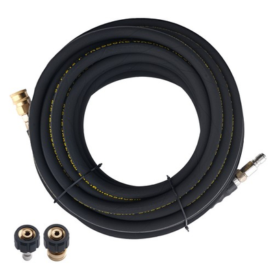 #ad 50ft 3 8quot; Power Pressure Washer Hose 4200PSI Steel Wire Braided w M22 Coupler $73.65