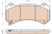 Bremsbelagsatz Scheibenbremse Trw GDB4450 (1Satz - 4Tlg)