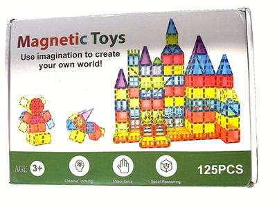   Shantou Toys Jumbo 125 Peice Set Colorful Magnetic Tiles Ages 3+ LOW PRICE