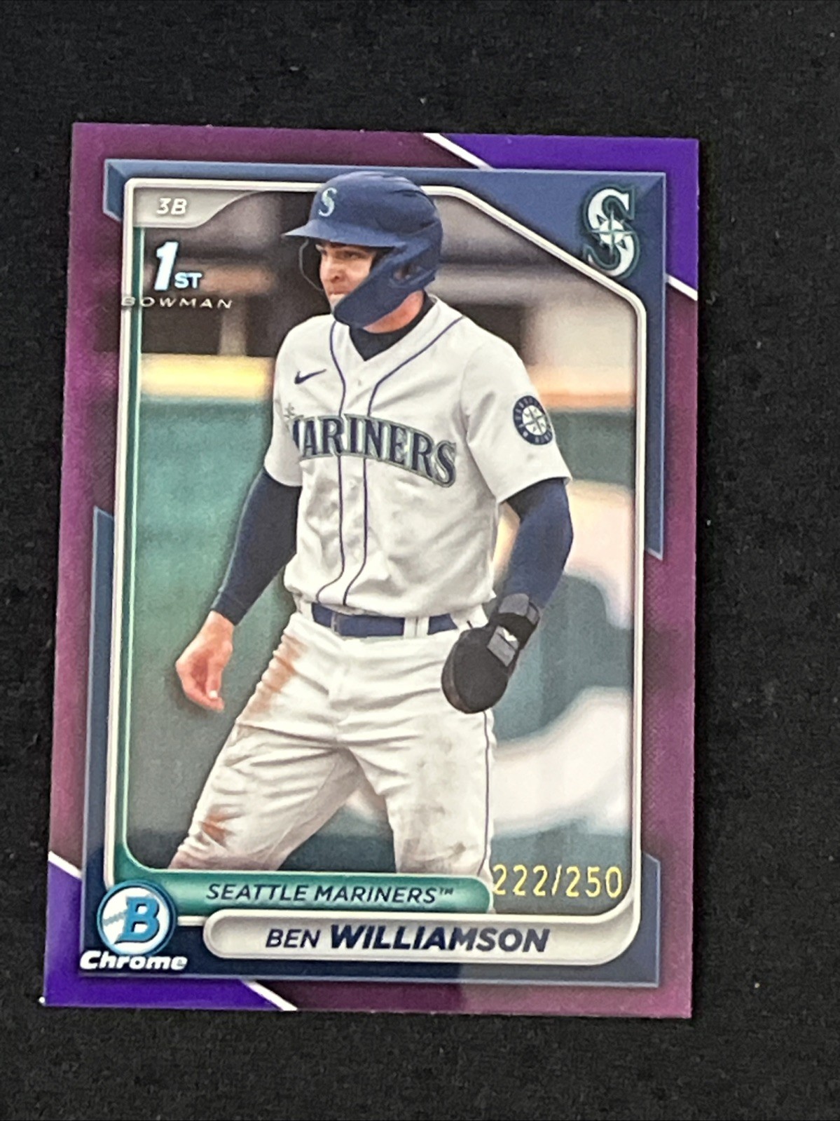 2024 Bowman Chrome 1st Ben Williamson #BCP-67-Purple Refractor /250-Mariners