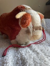 Merrythought Hereford Bull Vintage Soft Toy Made In England Rare 30cm