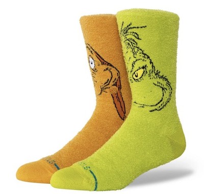 Stance Grinch And Max Casual Crew Height Socks Men s Size Large 9-13