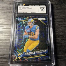 Panini 2025 Prizm Terrance Ferguson Lazer Rookie CGC 10 Rams