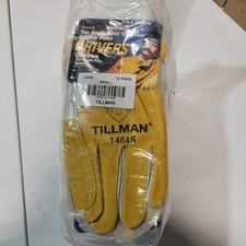 12-Tillman 1464S Grain Cowhide Split Palm Leather Drivers Protective Work Gloves