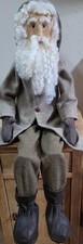 Primitive Handmade Santa Claus Doll Shelf Sitter Folk Art Rustic Christmas Decor