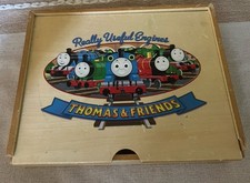Thomas  Friends Wooden Railway REALLY USEFUL ENGINE STORAGE BOX  8 TRAINS VHTF