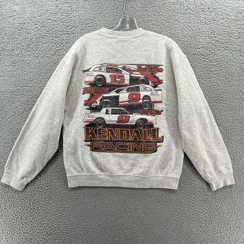 Vintage Kendal Racing Sweater Mens Medium Gray Nascar Crew Team Competition 90s - Picture 5 of 10
