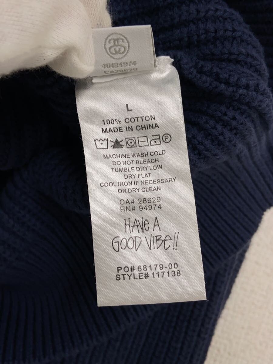 STUSSY Cotton Knit Hood/Parka/L/Cotton/NVY/Plain/117138 Used | eBay