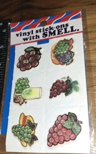 vintage Stickers,puffy Scratch N Sniff Grapes Aigami,code20-1