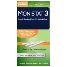 Monistat 3 Prefilled Cream Applicator 3x0.18oz