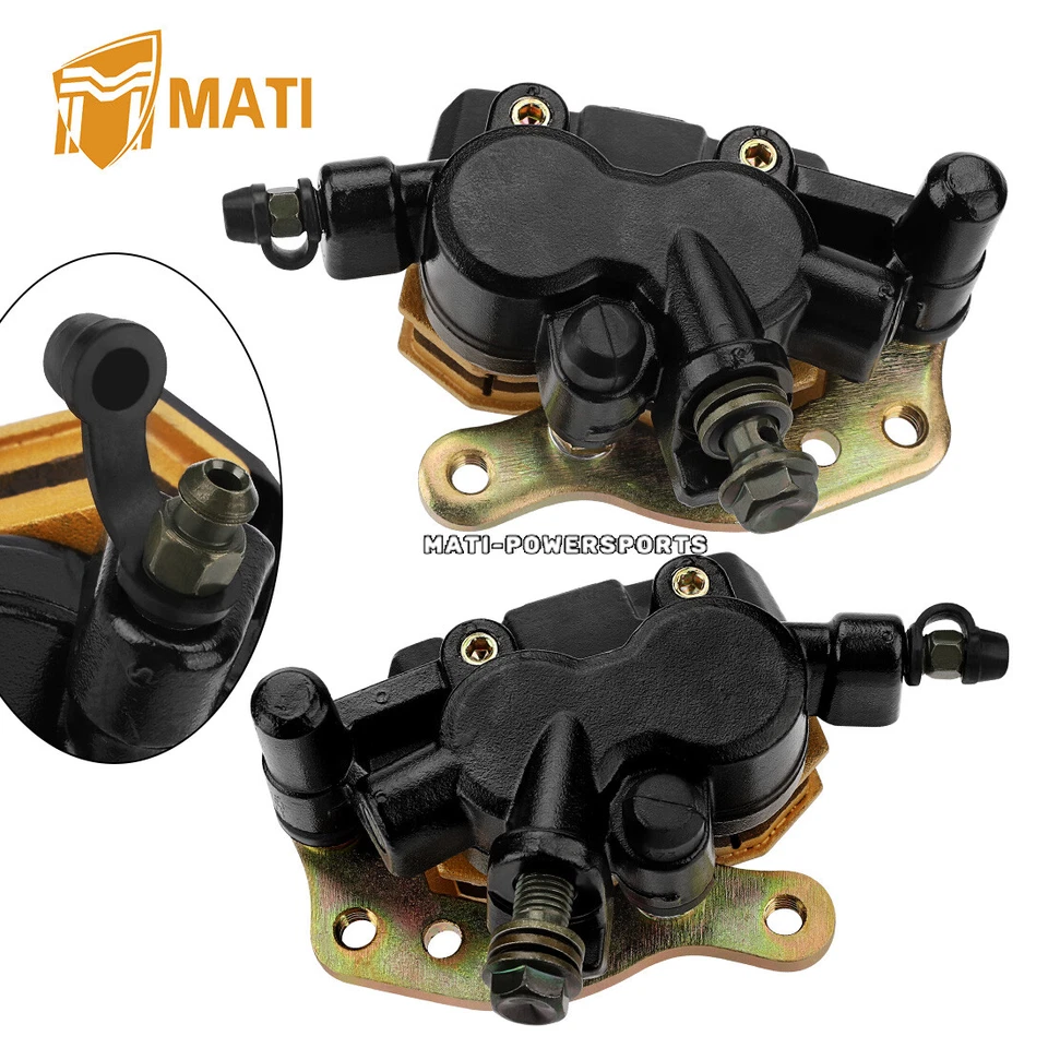 Pinças de freio dianteiras esquerda direita com pastilhas para Kawasaki Bayou 400 KLF400-B 1993-1999 - Imagem 3 de 4