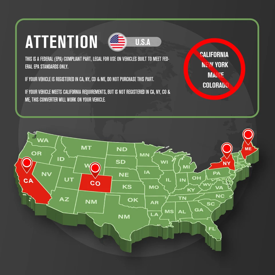 Bank1 Catalytic Converter For 2011-2017 Nissan Quest 2009-2014 Murano 3.5L Front - Image 4 of 4