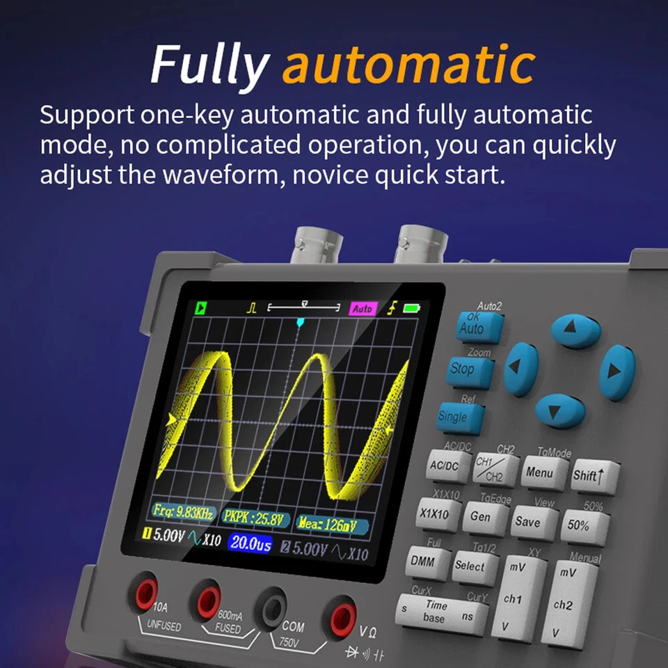 3in1 120Mhz Digital Oscilloscope Multimeter Signal Generator Dual Channel  - Image 2 of 4