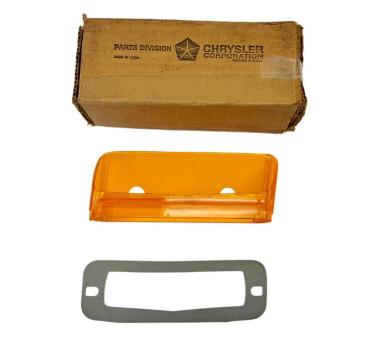 1968 Dodge Polara Monaco Right Parking Lamp Light Lens W/ Gasket 3004140 NOS. - Image 2 of 4