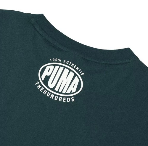 Puma Mens Green X The Hundreds Crew Neck Short Sleeve Pullover T Shirt Sz S,M,L - Picture 3 of 3