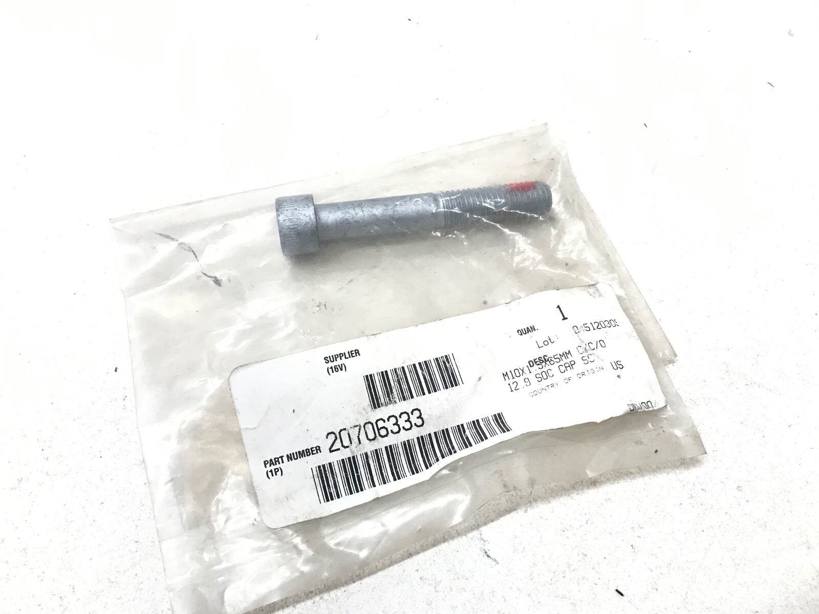OEM Mack Truck Hex Socket SCREW Bolt 20706333 / 47AM7 M10X1.5X65MM 