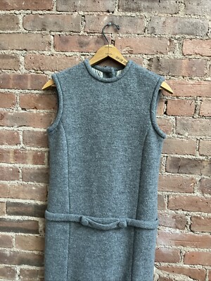 Vintage Thom Browne Black Fleece Womens Dress, Sz BB2, Gray Wool Italy 2007  | eBay