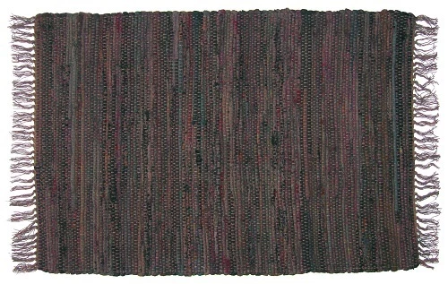 Табачная коричневая тряпичная дорожка для ковра, 24 x 72 дюйма, 100% хлопок, дорожка для ковра ручной работы - Изображение 2 из 2