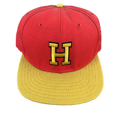 Vintage DeLong Blue Snapback Baseball Cap w/ Embroidered H Retro Made in USA