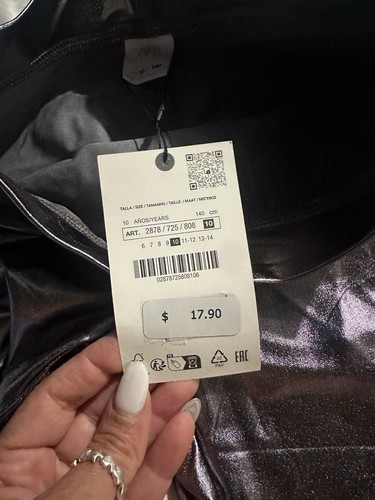 ZARA Kids Bronze Metallic Leggings Size 10, Pants, Leggings, - Picture 5 of 9