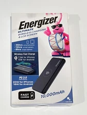 Energizer 10,000 mAh Ultimate Wireless PD Portable Charger & LCD Screen OPEN BOX