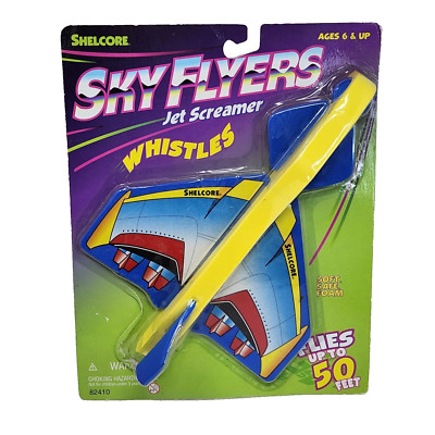 VINTAGE 1997 SHELCORE SKY FLYERS JET SCREAMER WHISTLES NEW IN PACKAGE TOY