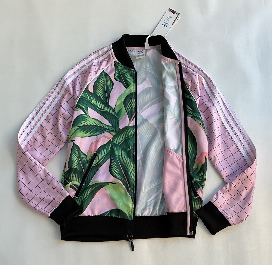 Adidas Originals x Farm Rio Three Stripe Palm Leaf Print Jacket