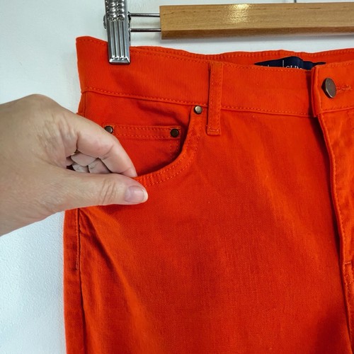 Boden Size 12 Orange Skinny Leg Denim Jeans UK Designer - Picture 5 of 12