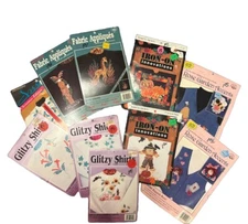 VTG 90's Mixed Brand LOT OF 10 NOS Iron-on  Appliqués Christmas Pumpkins & More