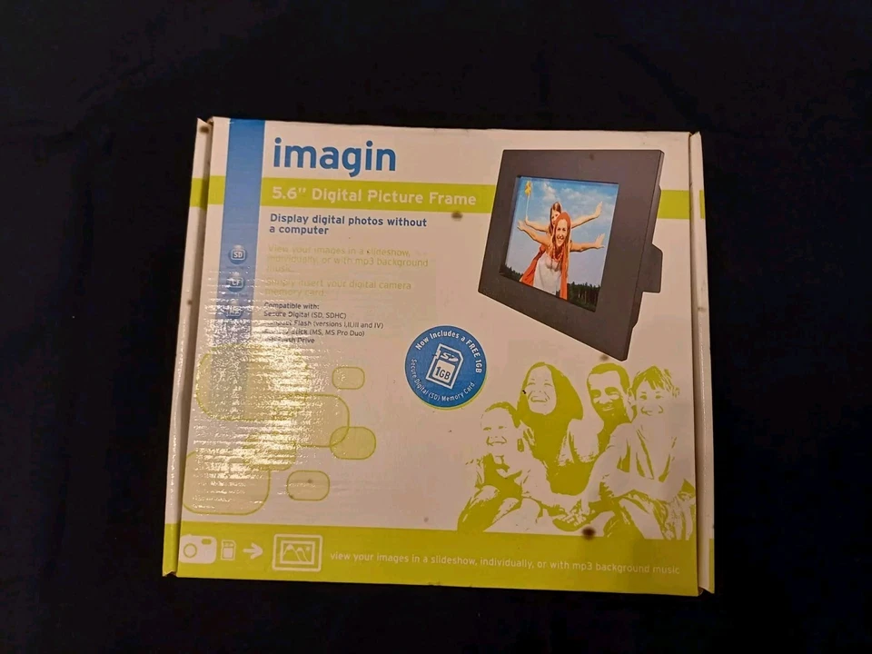 Imagin 5.6” Digital Picture Frame, LCD, Photo Display, SD Card, Plug and Play - Image 2 of 4