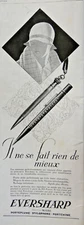 PRESS ADVERTISEMENT 1928 EVERSHARP WAHL FOUNTAIN PEN HOLDER PEN HOLDER 