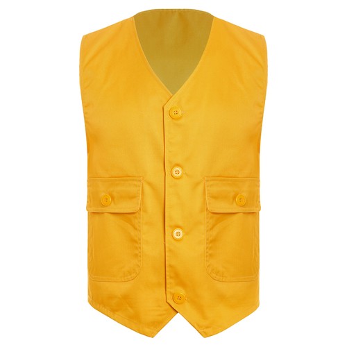 Unisex Kids Waistcoat High Visibility Vest Junior Uniform V-neck Volunteer S-M - Picture 44 of 57