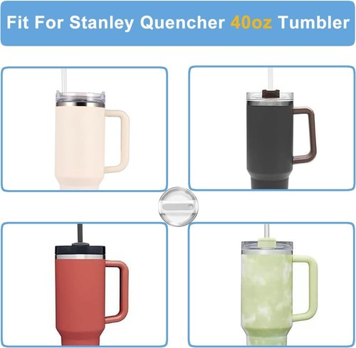 40 OZ Tumbler Lid Replacement for Stanley Cup, 2 Pack Replacement Lids Fit for 4 - Picture 3 of 7