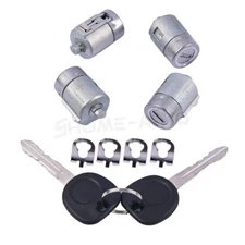 4 Pcs Door Lock Cylinder & 2Keys For Savana Express 2001-2010 Keyed Alike