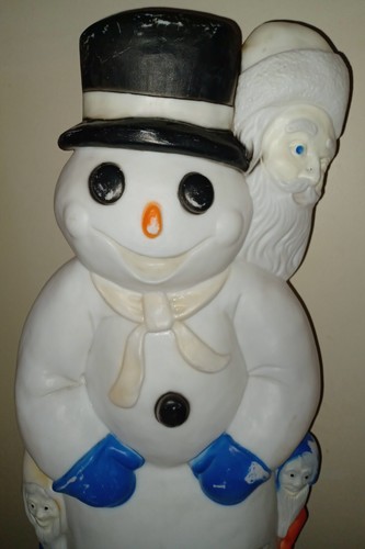 Vintage Santa Claus Snowman Gnome Don Featherstone 31" Blow Mold Christmas - Picture 11 of 24