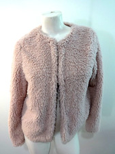 Divided By H&m Bolero Jacket Womens Medium Pink Soft Faux Fur Size M