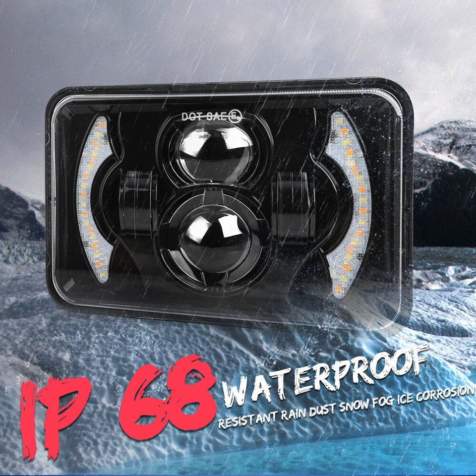 4 PIEZAS 4x6" 5x6" LED Faros Alto-Bajo Sellado Lámpara de Conducción para Ford LTD 1979-1986 Foto 2 de 4