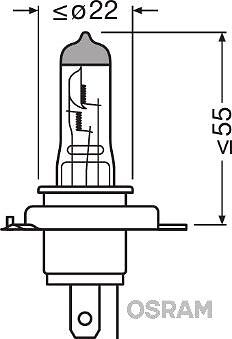 Glühlampe Fernscheinwerfer ams OSRAM 64193CLC für ISUZU passend für IVECO - Bild 3 von 3