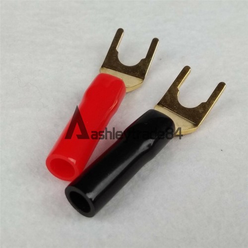 2PCS Binding Posts Terminal Audio Cable Fork Spade Plug Connector - Picture 3 of 3